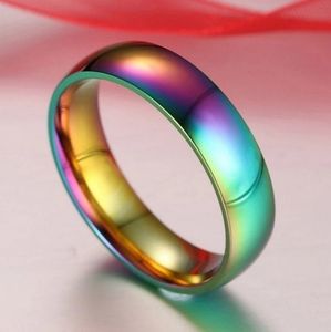 Iridescent Rainbow Band Ring